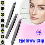 3PCS Stainless Steel Slanted Tip Eyebrow  Set for Facial Hair and Beauty Care