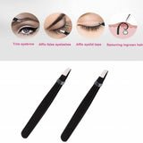 3PCS Stainless Steel Slanted Tip Eyebrow  Set for Facial Hair and Beauty Care