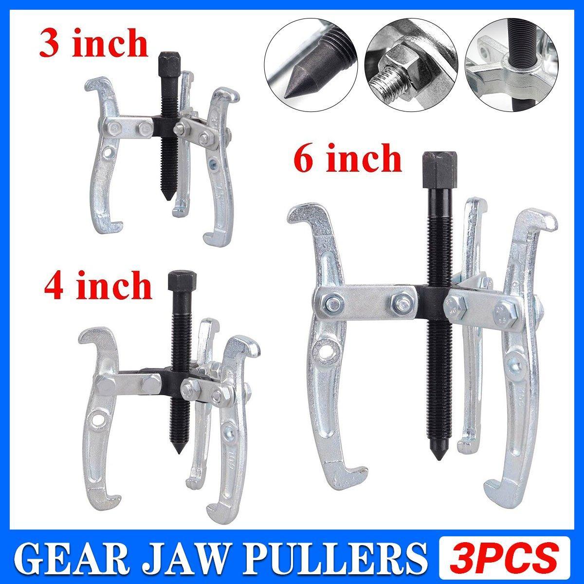 Hand Tools: 3PCS Bearing Gear Hub Puller Remover Tool Drop Forged Reversible Jaws Separator