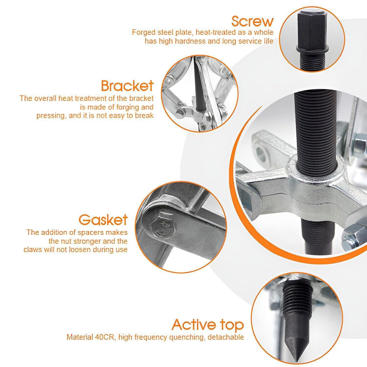 Hand Tools: 3PCS Bearing Gear Hub Puller Remover Tool Drop Forged Reversible Jaws Separator