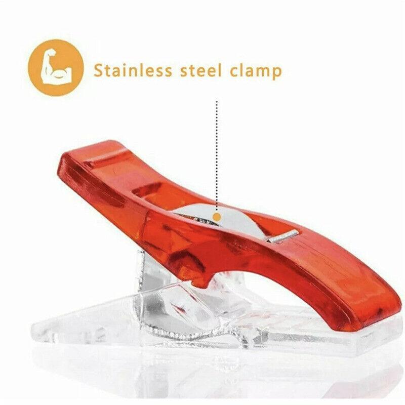 Hand Tools: 50Pcs Sewing Quilting Clips Wonder Craft Fabric Clamp DIY Colourful or Clear Option - Colourful