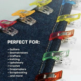 Hand Tools: 50Pcs Sewing Quilting Clips Wonder Craft Fabric Clamp DIY Colourful or Clear Option - Colourful
