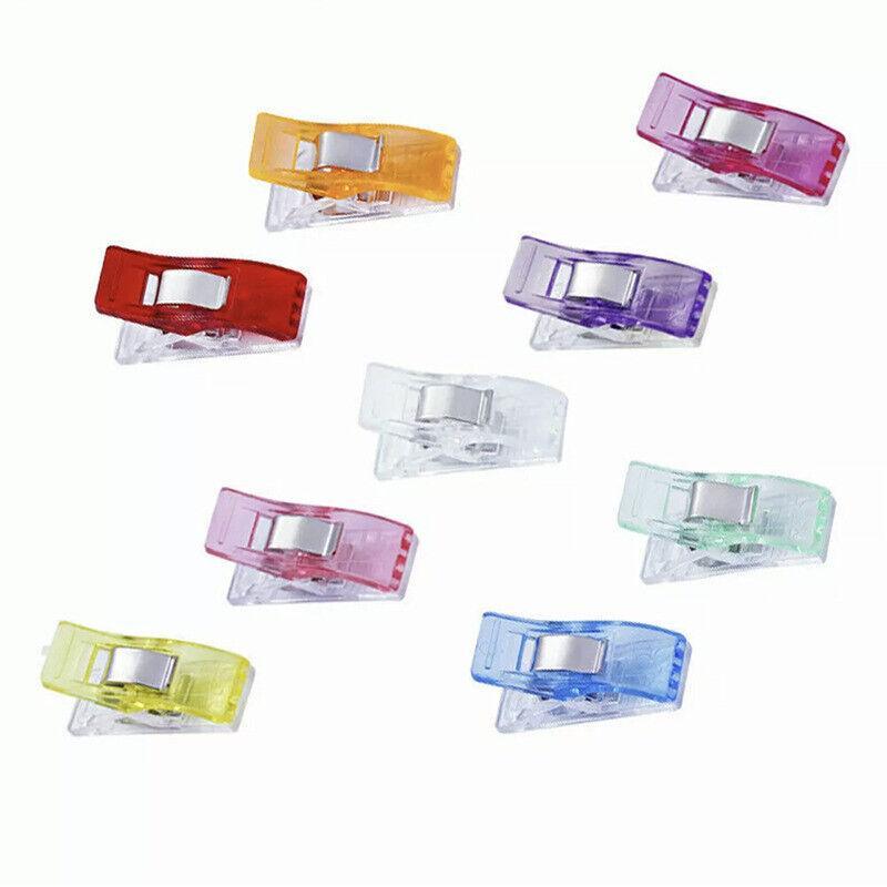 Hand Tools: 50Pcs Sewing Quilting Clips Wonder Craft Fabric Clamp DIY Colourful or Clear Option - Colourful
