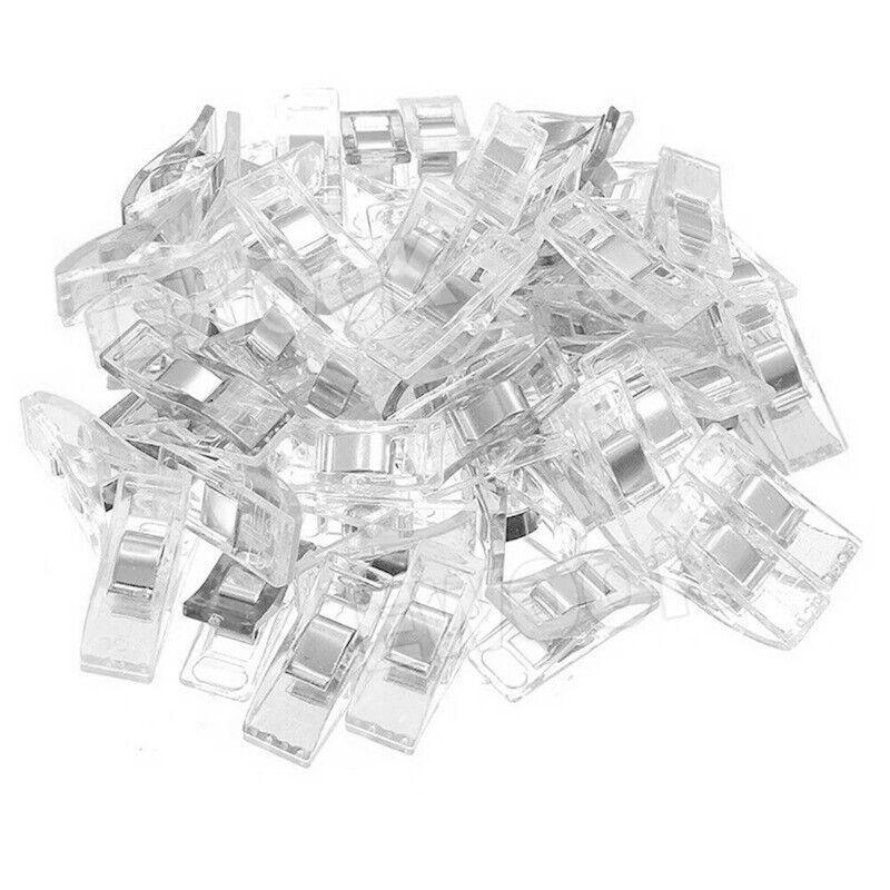 Hand Tools: 50Pcs Sewing Quilting Clips Wonder Craft Fabric Clamp DIY Colourful or Clear Option - Colourful