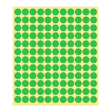 8/13/25/50mm Sticker Dots Adhesive Round Labels Circular Scrapbooking Light Green - 13mm 132 Dots - 5 Sheets