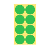 8/13/25/50mm Sticker Dots Adhesive Round Labels Circular Scrapbooking Light Green - 13mm 132 Dots - 5 Sheets
