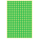8/13/25/50mm Sticker Dots Adhesive Round Labels Circular Scrapbooking Light Green - 25mm 40 Dots - 5 Sheets