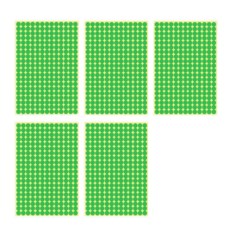 Labels: 8/13/25/50mm Sticker Dots Adhesive Round Labels Circular Scrapbooking Light Green - 25mm 40 Dots - 5 Sheets