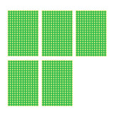 8/13/25/50mm Sticker Dots Adhesive Round Labels Circular Scrapbooking Light Green - 25mm 40 Dots - 5 Sheets