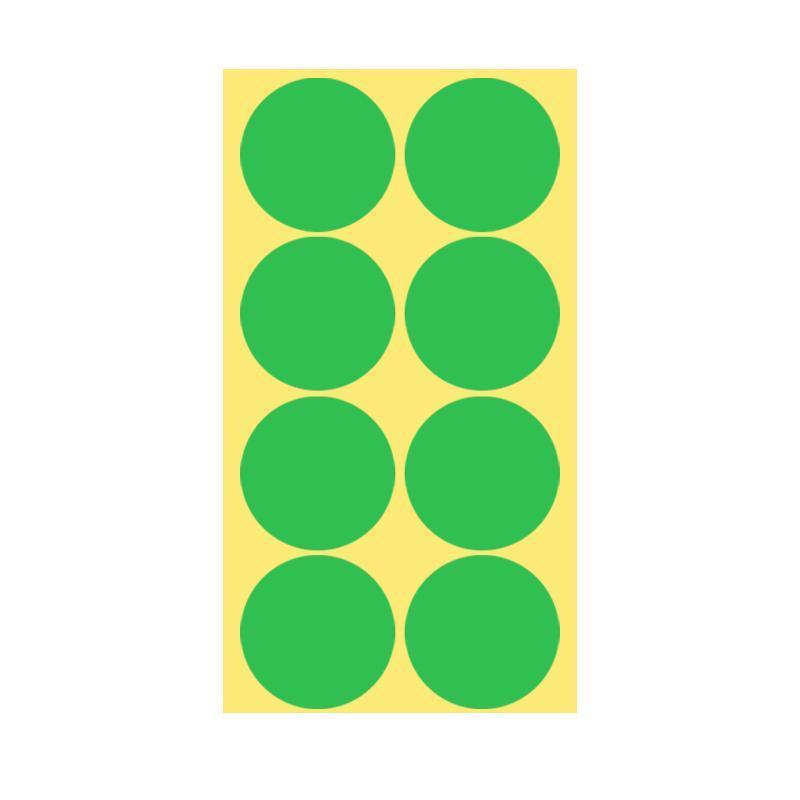 Labels: 8/13/25/50mm Sticker Dots Adhesive Round Labels Circular Scrapbooking Light Green - 50mm 8 Dots - 5 Sheets