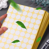 8/13/25/50mm Sticker Dots Adhesive Round Labels Circular Scrapbooking Light Green - 50mm 8 Dots - 5 Sheets