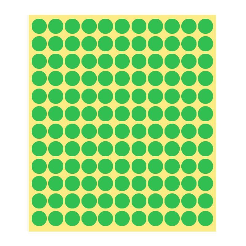 Labels: 8/13/25/50mm Sticker Dots Adhesive Round Labels Circular Scrapbooking Light Green - 50mm 8 Dots - 5 Sheets