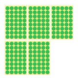 8/13/25/50mm Sticker Dots Adhesive Round Labels Circular Scrapbooking Light Green - 50mm 8 Dots - 5 Sheets