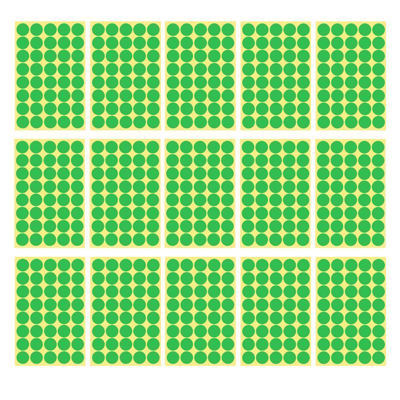 Labels: 8/13/25/50mm Sticker Dots Adhesive Round Labels Circular Scrapbooking Light Green - 50mm 8 Dots - 5 Sheets