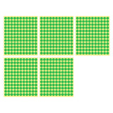 8/13/25/50mm Sticker Dots Adhesive Round Labels Circular Scrapbooking Light Green - 8mm 260 Dots - 5 Sheets