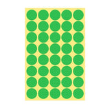8/13/25/50mm Sticker Dots Adhesive Round Labels Circular Scrapbooking Light Green - 8mm 260 Dots - 5 Sheets
