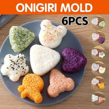 6X Onigiri Mold Sushi Rolls Rice Ball Bento Press Maker Mould Diy Kitchen Tools