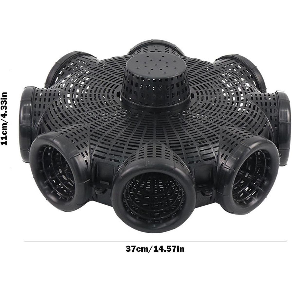 Fishing Tackle: Eight Hole Eel Cage Ground Fish Trap Lobster Fishing Net Foldable Crab Catcher