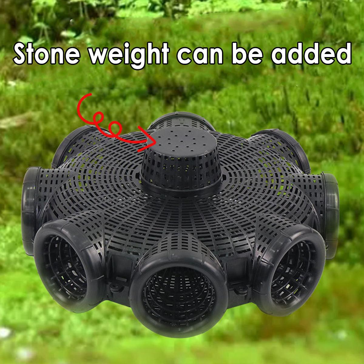 Fishing Tackle: Eight Hole Eel Cage Ground Fish Trap Lobster Fishing Net Foldable Crab Catcher