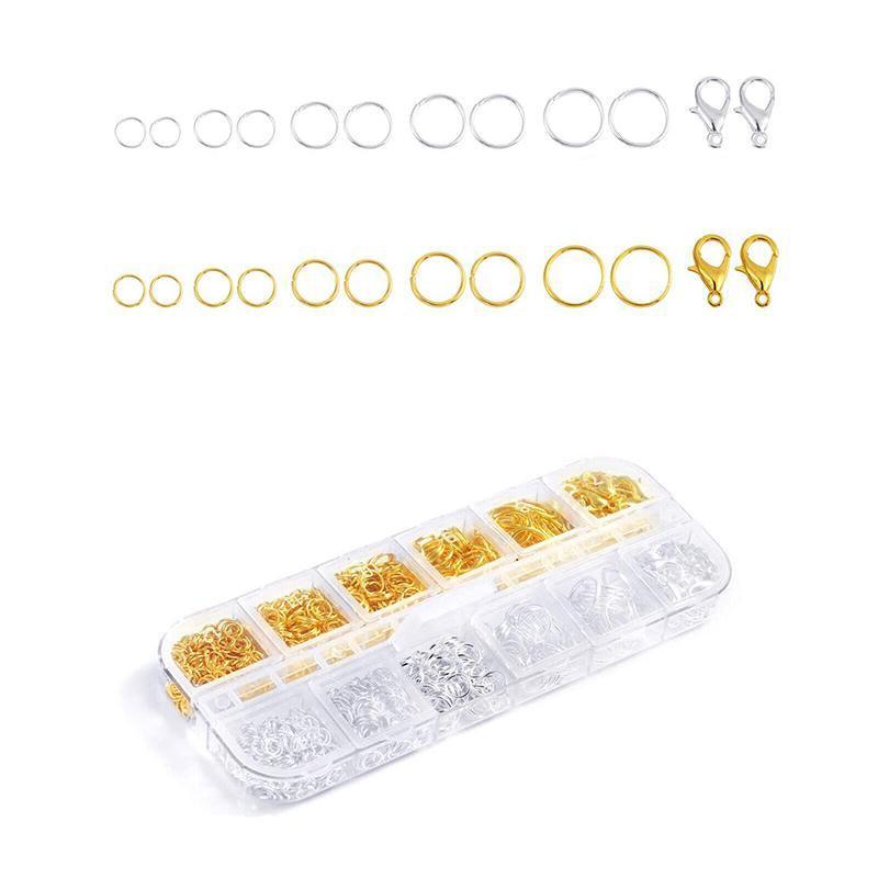 Hand Tools: 800x Jump Rings Split Lobster Clasps Hooks For DIY Jewelry Making Necklace