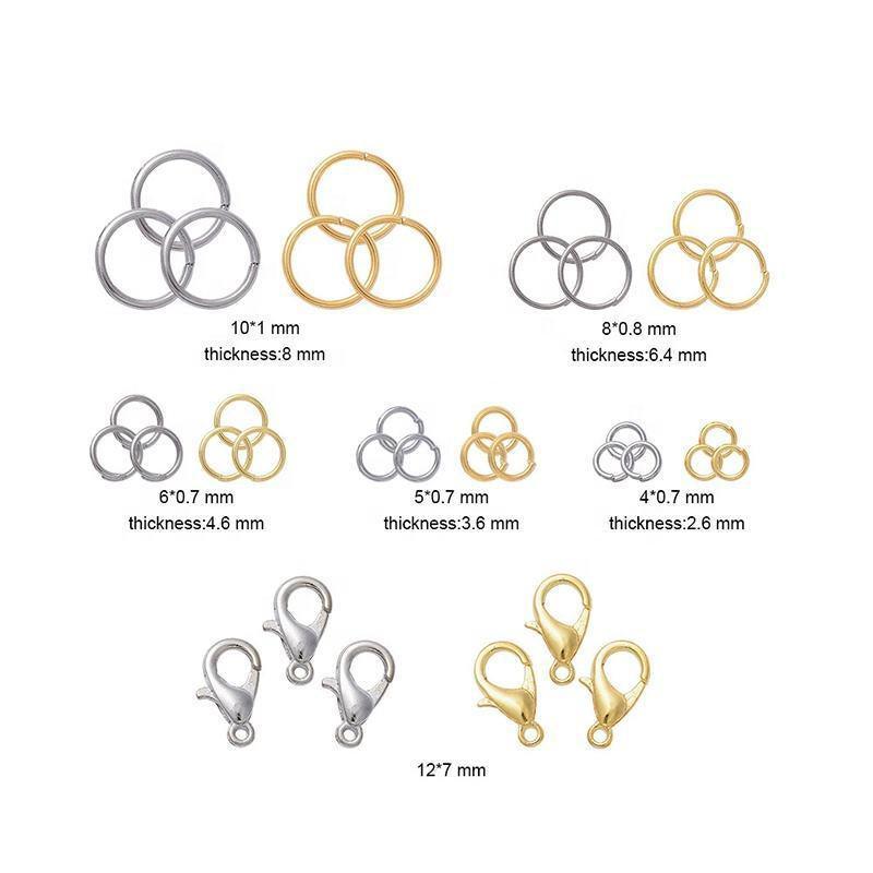 Hand Tools: 800x Jump Rings Split Lobster Clasps Hooks For DIY Jewelry Making Necklace