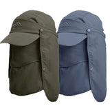 Women's Sleepwear: Unisex Face Neck Flap Hat Wide Brim Cap Hiking Fishing Sun Protection Outdoor - Dark Grey