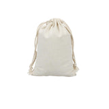 10X Canvas Cotton Drawstring Bags Linen Calico Tote Gift Storage Pouches - 8x10cm