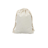 10X Canvas Cotton Drawstring Bags Linen Calico Tote Gift Storage Pouches - 8x10cm