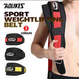 Weightlifting Gloves & Hand Supports: Fitness Weight Lifting Belt Barbell Dumbell Training Back Support Men Women XL - Yellow-XL