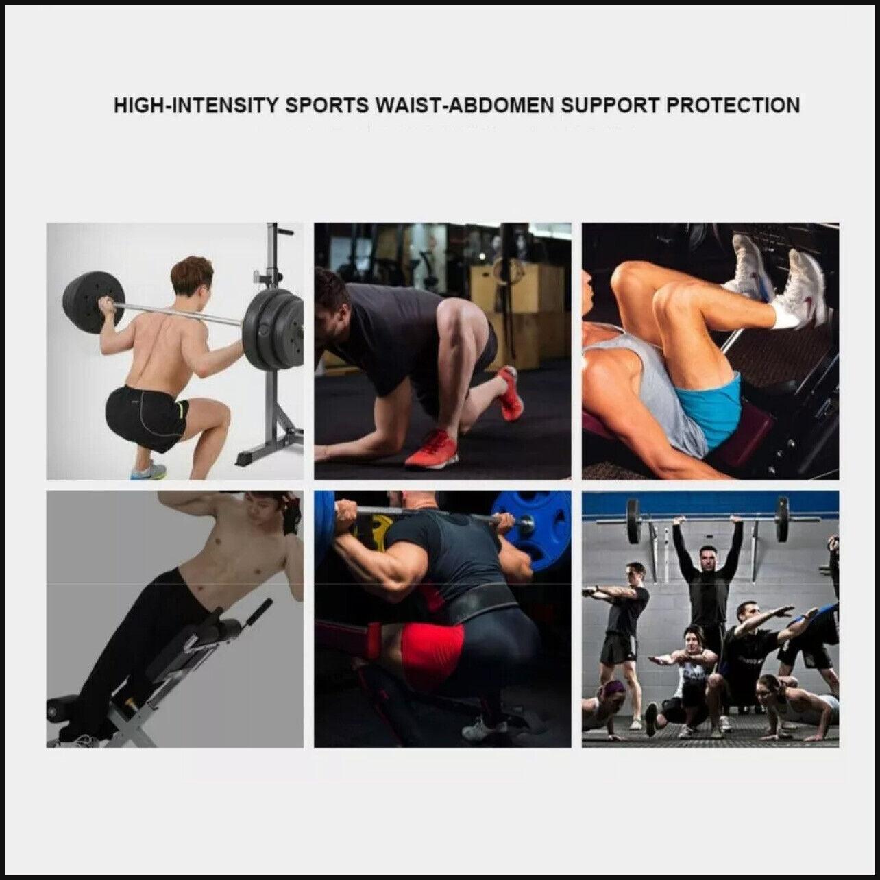 Weightlifting Gloves & Hand Supports: Fitness Weight Lifting Belt Barbell Dumbell Training Back Support Men Women XL - Yellow-XL