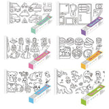 3M DIY Colouring Paper Roll with 12 Colour Pencils Cartoon Doodle Set - Daily necessities(With 12PCS Colored Pencils)