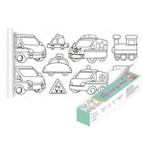 3M DIY Colouring Paper Roll with 12 Colour Pencils Cartoon Doodle Set - Daily necessities(With 12PCS Colored Pencils)