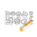 3M DIY Colouring Paper Roll with 12 Colour Pencils Cartoon Doodle Set - Transportation (With 12PCS Colored Pencils
