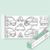 3M DIY Colouring Paper Roll with 12 Colour Pencils Cartoon Doodle Set - Dinosaur Land(With 12PCS Colored Pencils