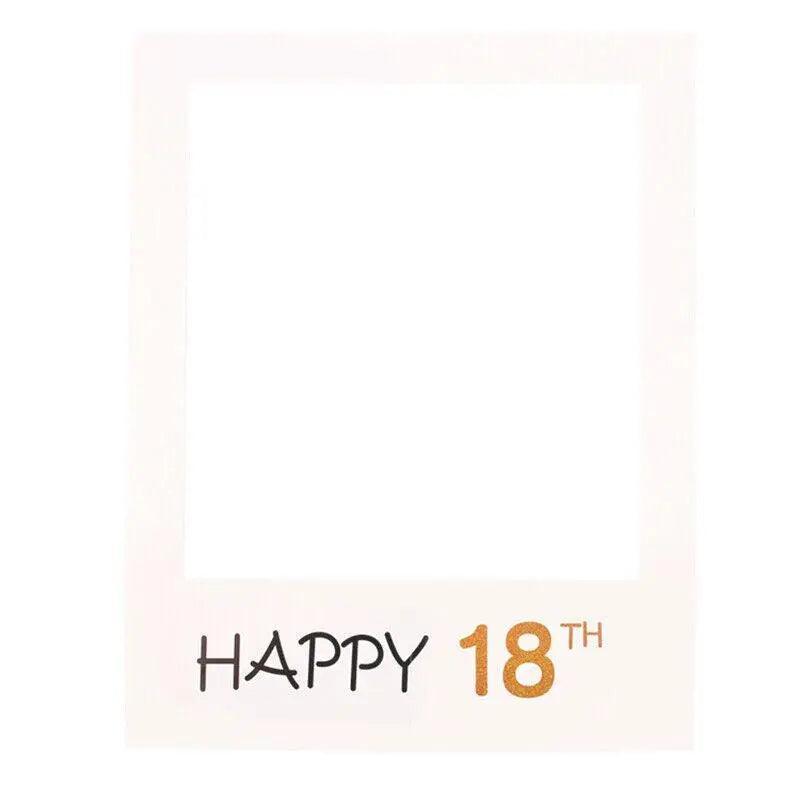 Activity Games: 1Th 18Th-60Th Photo Booth Props Picture Frame Wedding Birthday Party Decoration - Happy 1ST