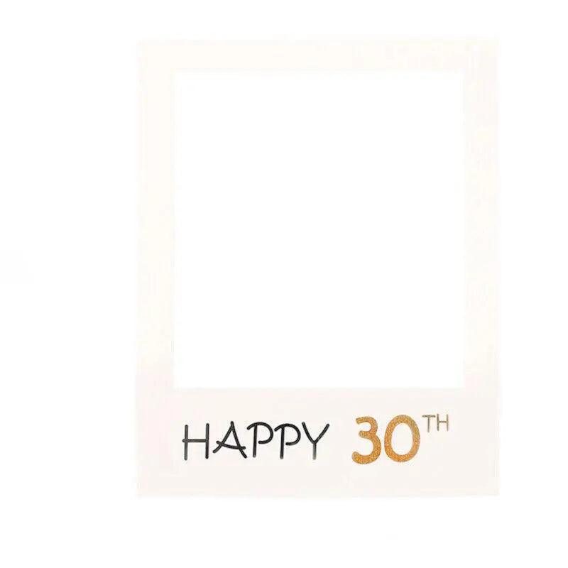 Activity Games: 1Th 18Th-60Th Photo Booth Props Picture Frame Wedding Birthday Party Decoration - Happy 30TH
