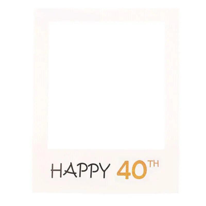 Activity Games: 1Th 18Th-60Th Photo Booth Props Picture Frame Wedding Birthday Party Decoration - Happy 50TH