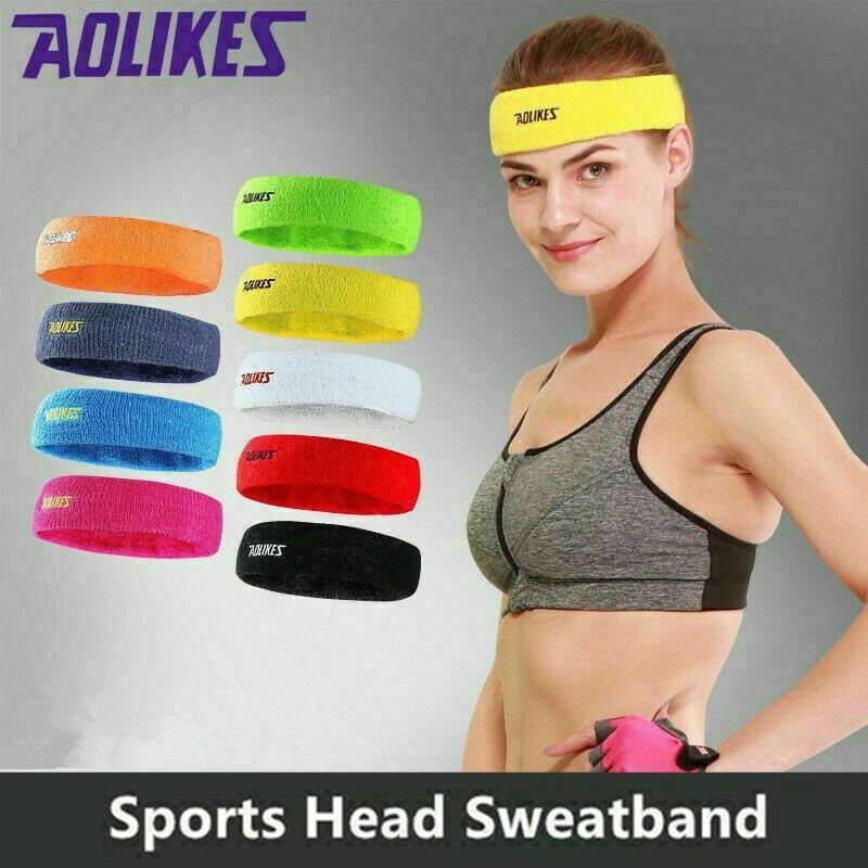 Women's Accessories: Aolikes Headbands Sweatband Cotton Hair Gym Yoga Stretch Sport Sweat Band - Green