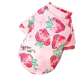 Dog Apparel: L Size Cute Pet Dog Warm Jumper Sweater Clothes Puppy Cat Knitwear Knitted Coats Winter - Pink Strawberry