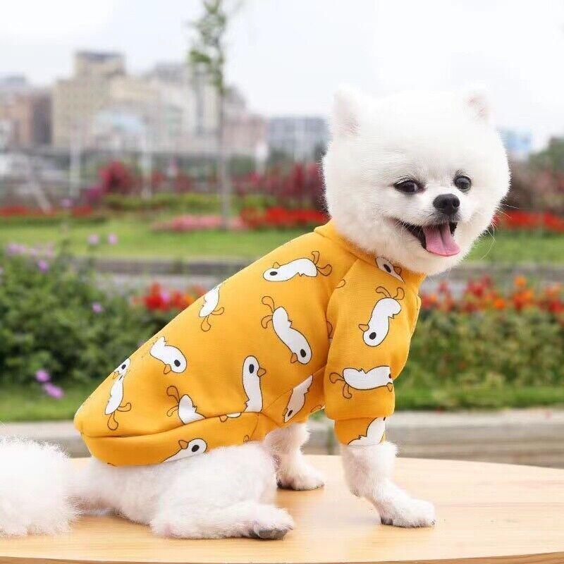 Dog Apparel: L Size Cute Pet Dog Warm Jumper Sweater Clothes Puppy Cat Knitwear Knitted Coats Winter - Yellow Giraffe