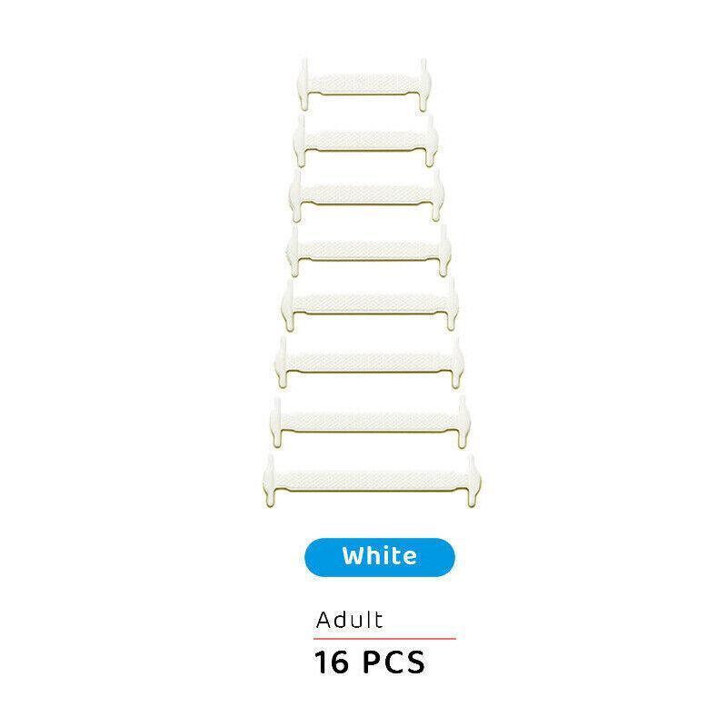 Men's Accessories: No Tie Elastic Silicone Shoe Laces 16PCS Shoelaces for Sneakers and Runners - Colours 16PCS