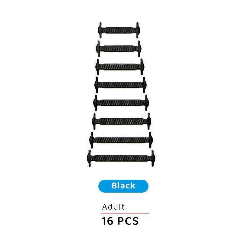 Men's Accessories: No Tie Elastic Silicone Shoe Laces 16PCS Shoelaces for Sneakers and Runners - Orange 16PCS
