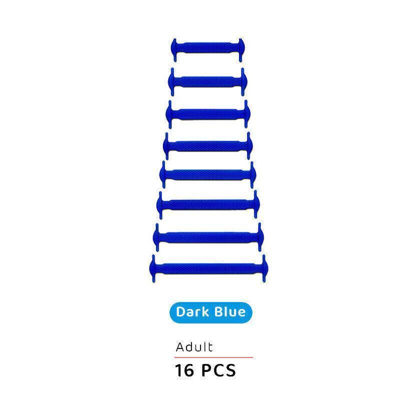Men's Accessories: No Tie Elastic Silicone Shoe Laces 16PCS Shoelaces for Sneakers and Runners - Sky Blue 16PCS