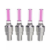 2PCS Flashing Neon Led Light Wheel Valve Cap Tyre - Red