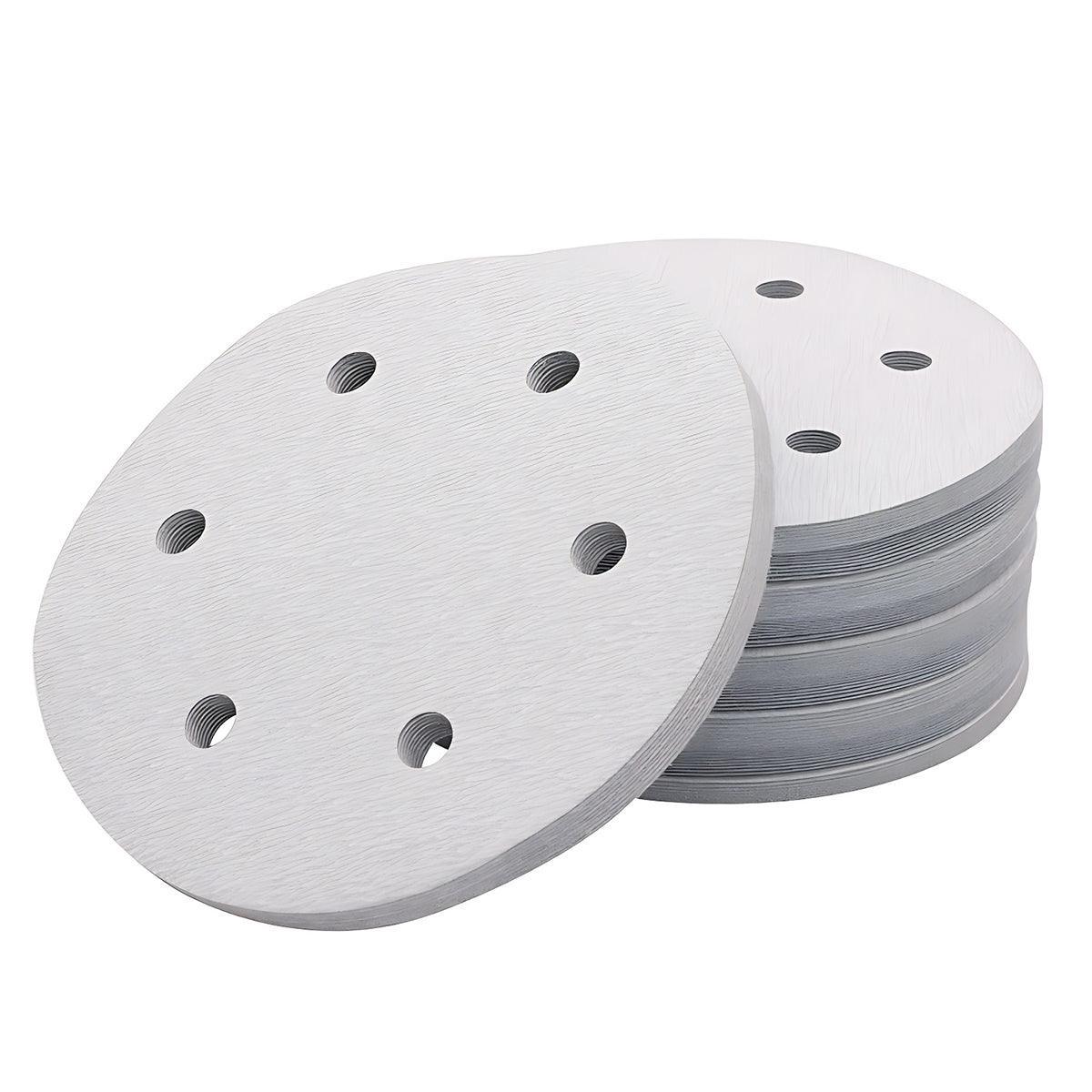 Sanding Accessories: 100x 123mm 6/8-Hole Sanding Discs Hook Loop Orbital Sander Pads 80 120 240 Grit - 60 Grits（6-Hole）