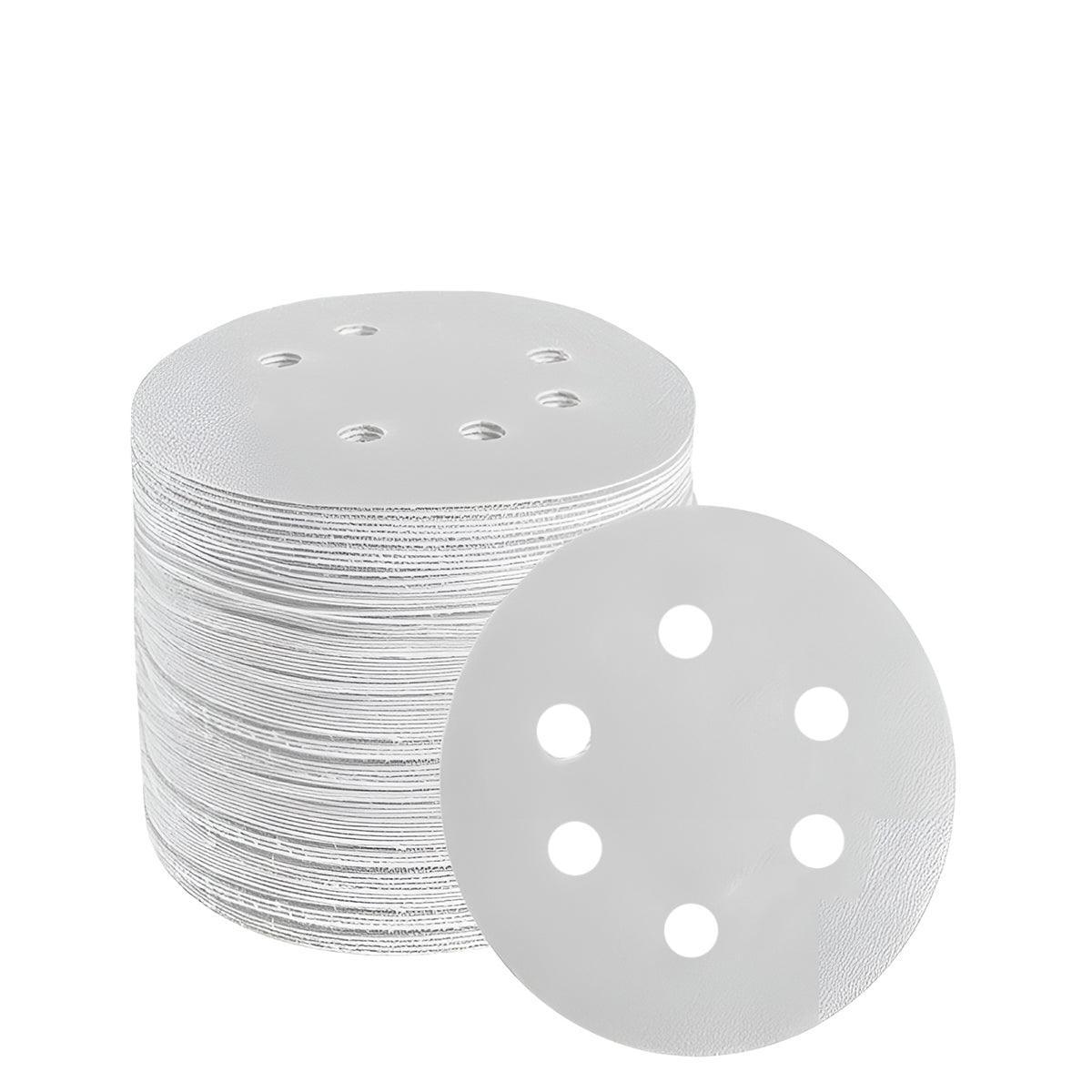 Sanding Accessories: 100x 123mm 6/8-Hole Sanding Discs Hook Loop Orbital Sander Pads 80 120 240 Grit - 60 Grits（6-Hole）