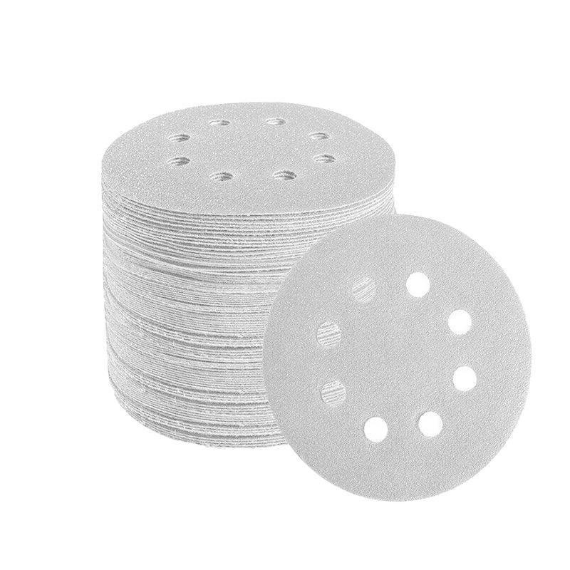 Sanding Accessories: 100x 123mm 6/8-Hole Sanding Discs Hook Loop Orbital Sander Pads 80 120 240 Grit - 60 Grits（6-Hole）