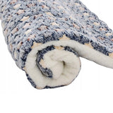 Dog Beds: L Size Puppy Dog Cat Cushion Mattress Blanket Bed Soft Warm Pad Winter Kennel House - Navy Cat