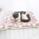 Dog Beds: L Size Puppy Dog Cat Cushion Mattress Blanket Bed Soft Warm Pad Winter Kennel House - Blue Brownstar