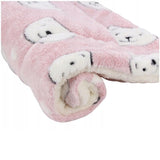Dog Beds: L Size Puppy Dog Cat Cushion Mattress Blanket Bed Soft Warm Pad Winter Kennel House - Blue Brownstar